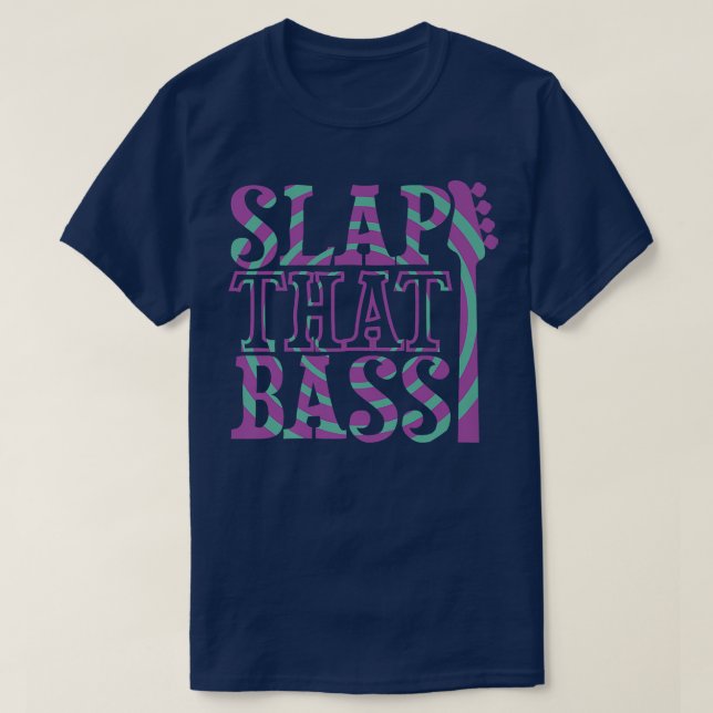 Camiseta Disfruta de la Slap Bass Guitar Jam Session Slap q (Diseño del anverso)
