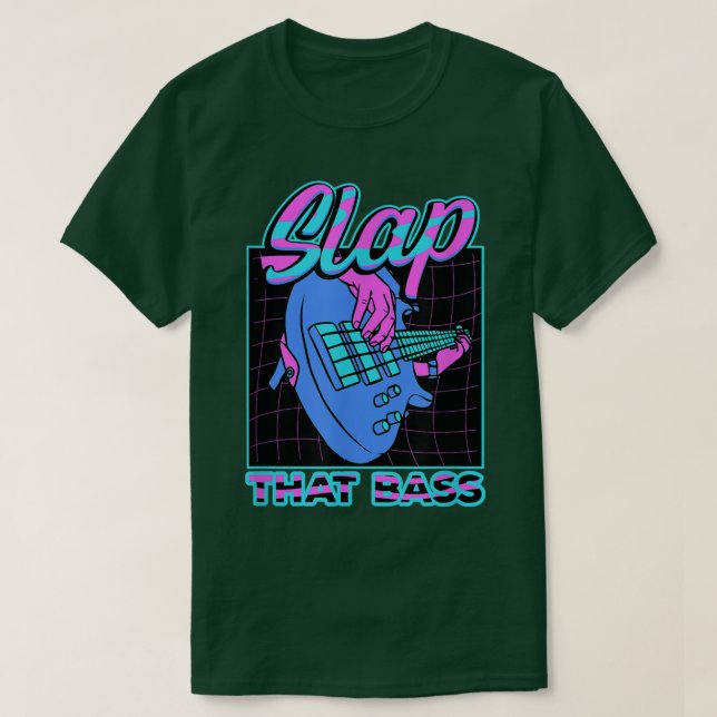 Camiseta Disfruta de la Slap Bass Guitar Jam Session Slap q (Diseño del anverso)