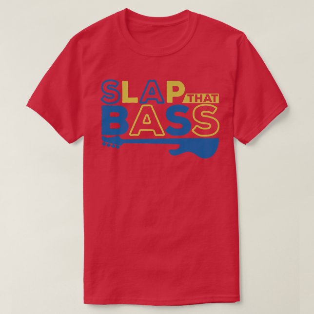 Camiseta Disfruta de la Slap Bass Guitar Jam Session Slap q (Diseño del anverso)