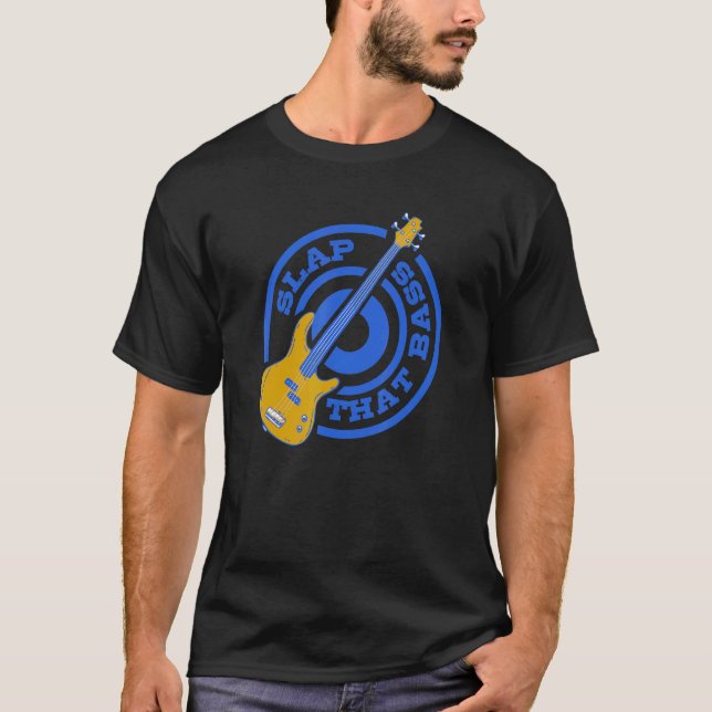 Camiseta Disfruta De La Slap Bass Guitar Jam Session Slap Q (Anverso)