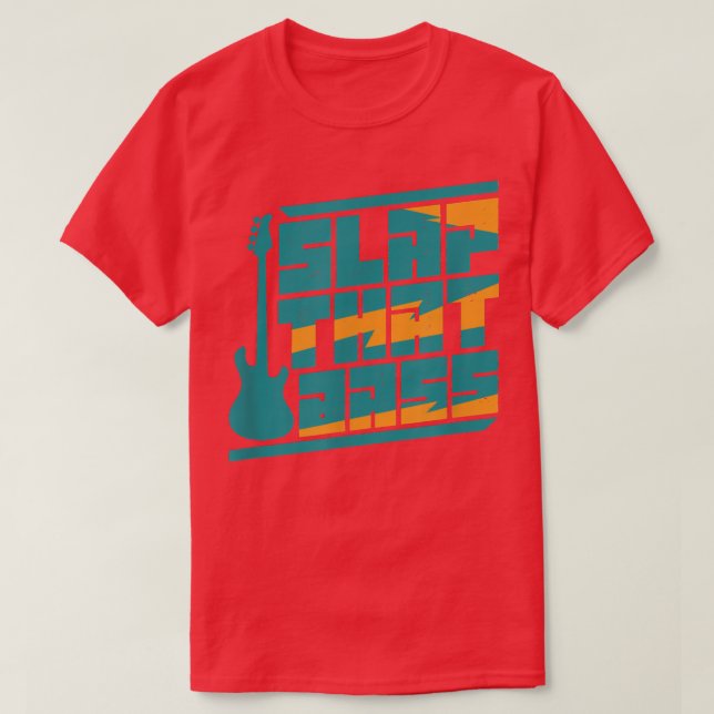 Camiseta Disfruta de la Slap Bass Guitar Jam Session Slap q (Diseño del anverso)