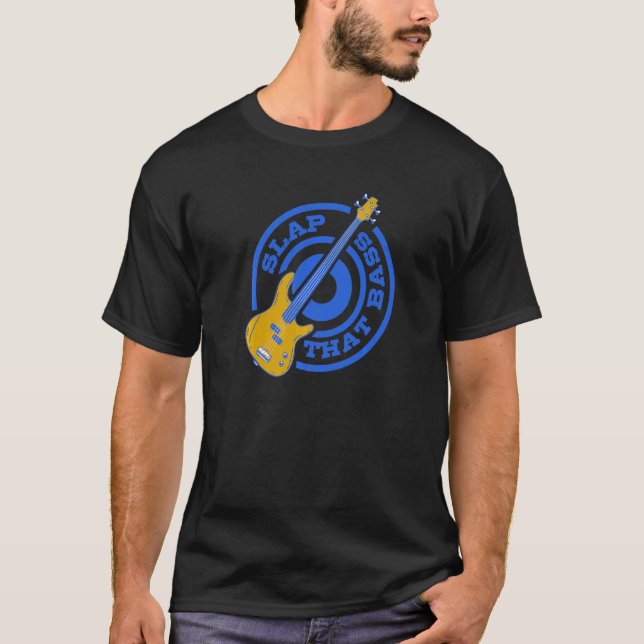 Camiseta Disfruta De La Slap Bass Guitar Jam Session Slap Q (Anverso)