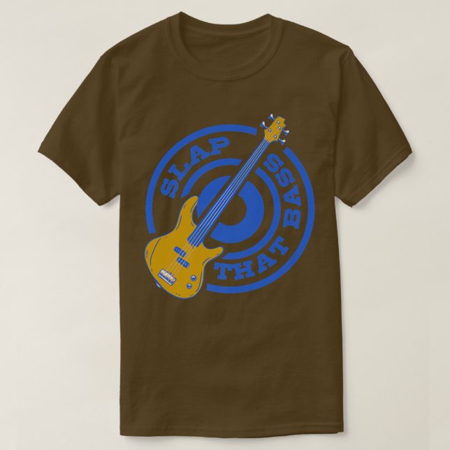 Camiseta Disfruta de la Slap Bass Guitar Jam Session Slap q (Diseño del anverso)