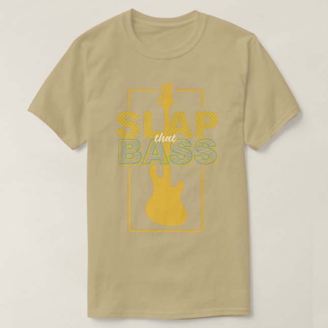 Camiseta Disfruta de la Slap Bass Guitar Jam Session Slap q (Diseño del anverso)