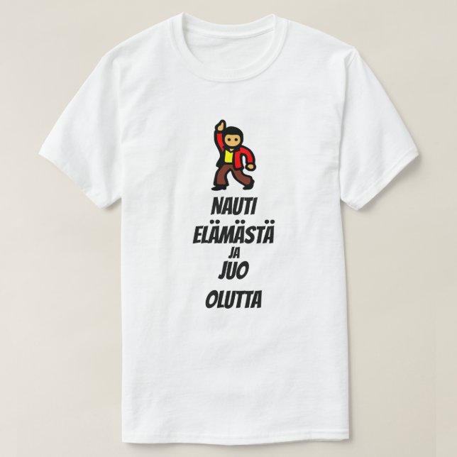 Camiseta disfruta de la vida y empieza a bailar en la camis (Diseño del anverso)