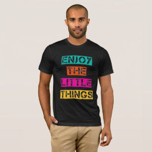 Camiseta Disfruta de las pequeñas cosas - Colorido Tee Retr