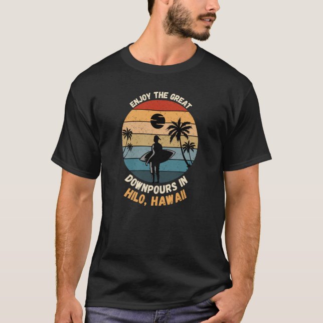 Camiseta Disfruta De Los Grandes Despertadores En Hilo, Haw (Anverso)