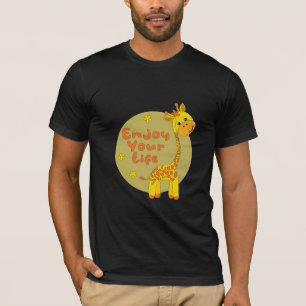 Camiseta Disfruta de tu vida Kawaii lindo bebé girafa amari