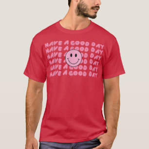 Camiseta Disfruta De Un Buen Día Sonrisa Retro Face Happy F