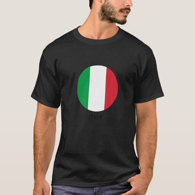 Camiseta Disfruta de un gráfico con la bandera de Italia de (Anverso)