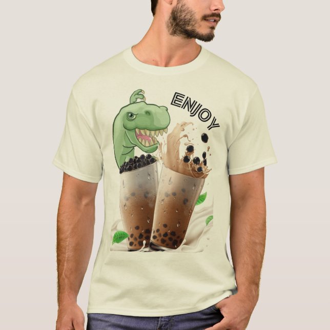 Camiseta disfruta del dinosaurio del té bubba (Anverso)
