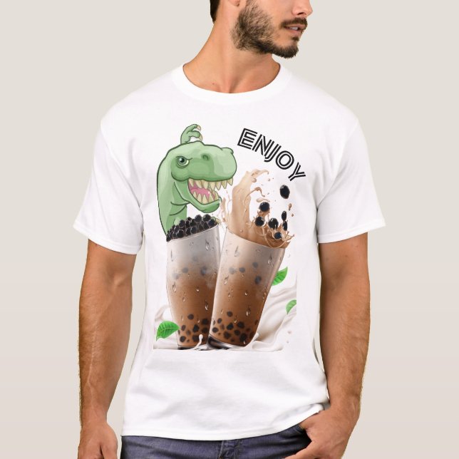Camiseta disfruta del dinosaurio del té bubba (Anverso)