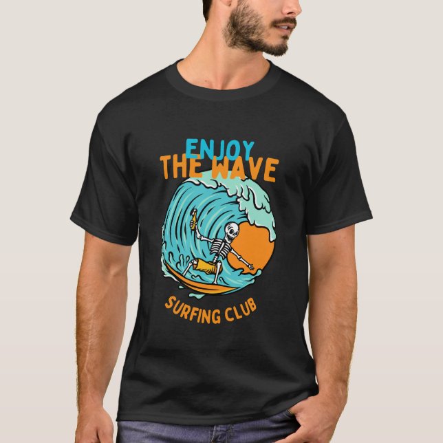 Camiseta Disfruta del paraíso del verano ondulado (Anverso)
