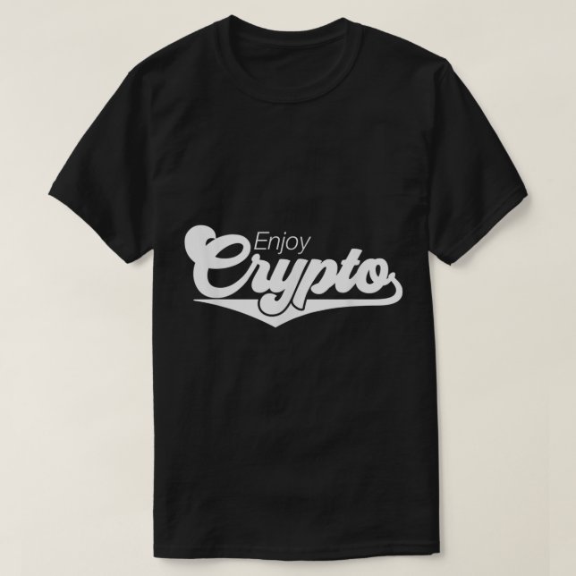 Camiseta Disfruta Diseño Minimalista Cripto (Diseño del anverso)