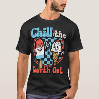 Camiseta Disfruta el 4 de Julio con Helado de Paleta Chill 
