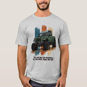 Camiseta "Disfruta el Camino" Aventura Vintage Jeep Todo Te