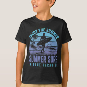Camiseta Disfruta el verano surf de verano en paraíso azul