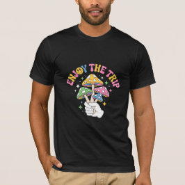 Camiseta Disfruta el Viaje – Hongo Psicodélico Retro