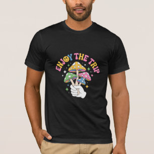 Camiseta Disfruta el Viaje – Hongo Psicodélico Retro