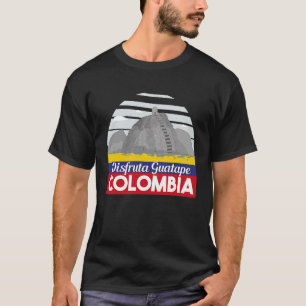 Camiseta Disfruta Guatape Colombia Skyline Silhouette Outli