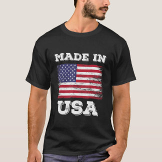 Camiseta Disfruta Hecho En Ee.Uu. Con La Bandera De Ee.Uu.