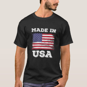 Camiseta Disfruta Hecho En Ee.Uu. Con La Bandera De Eeuu Gr