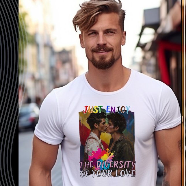 Camiseta Disfruta la diversidad de tu amor - hombre (Subido por el creador)
