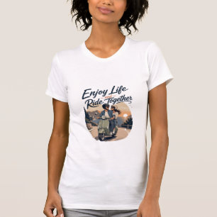 Camiseta Disfruta la vida y conduce juntos Pareja romántica