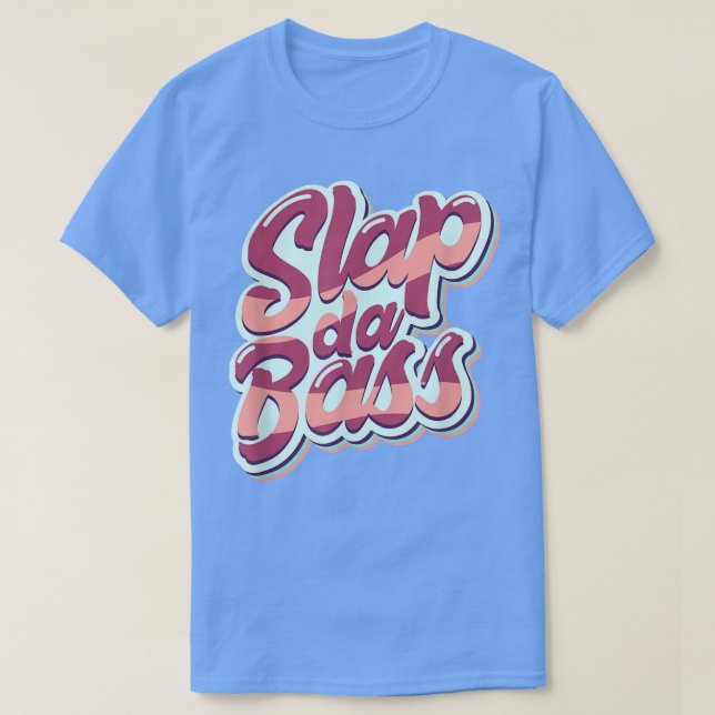 Camiseta Disfruta Slap Bass Guitar Jam Session Slap da bass (Diseño del anverso)