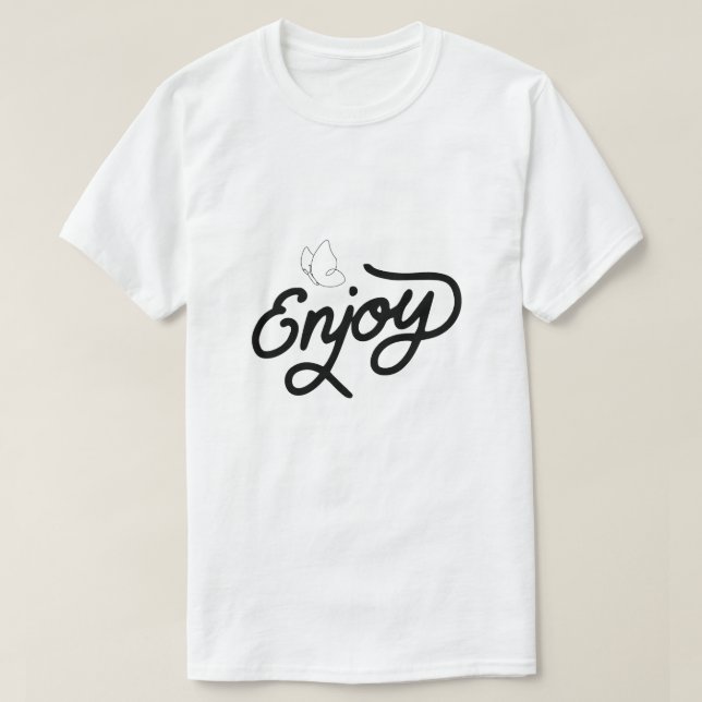 Camiseta Disfruta – Tipografía Simple Positiva (Diseño del anverso)
