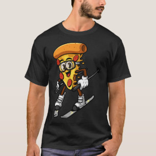 Camiseta Disfrutable Pizza Esquí Quesosa Tarta Comilón Esqu