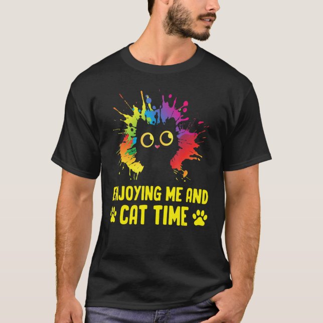 Camiseta Disfrutándome de mí y del gato Gato Gato Hobby Kit (Anverso)