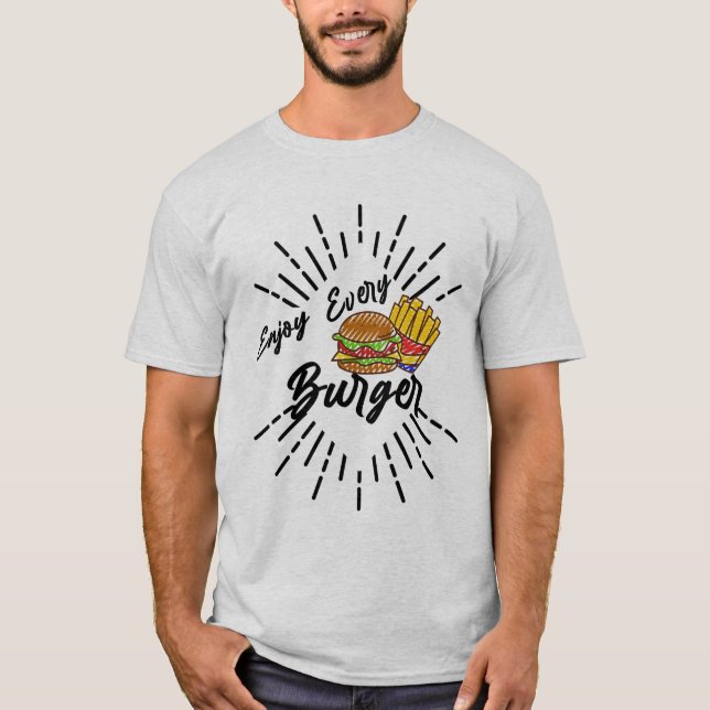 Camiseta Disfrutar de cada hamburguesa (Anverso)