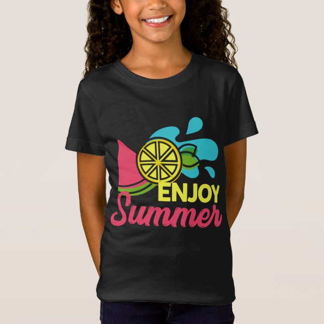 Camiseta Disfrutar de la sandía de verano con fruta de limó (Anverso)