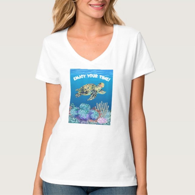 Camiseta Disfrutar de la tortuga (Anverso)