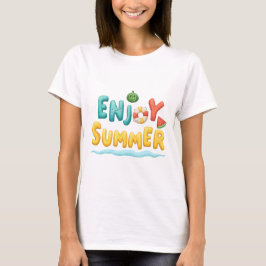 Camiseta Disfrutar del Ilustracion de texto de verano