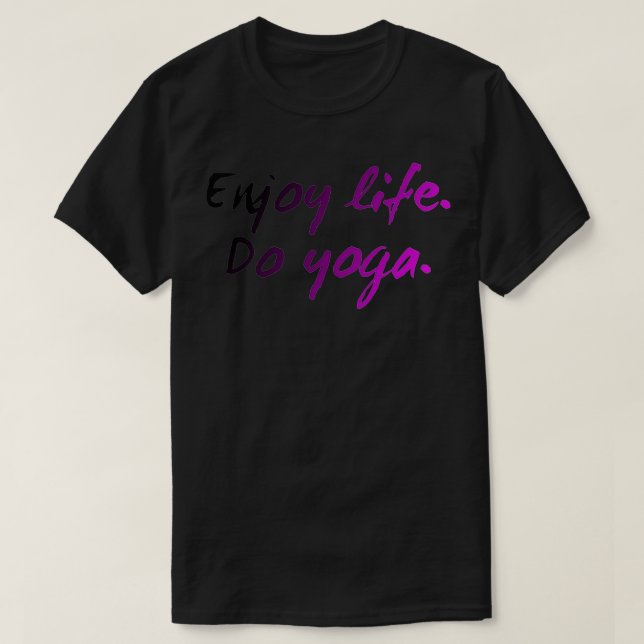 Camiseta Disfrutar del yoga (Diseño del anverso)