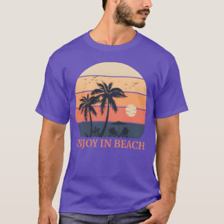 Camiseta disfrutar en la playa amigo de verano