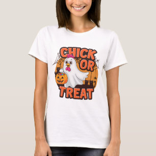 Camiseta Disfrutar o Tratar Divertido Disfraz de Pollo de H