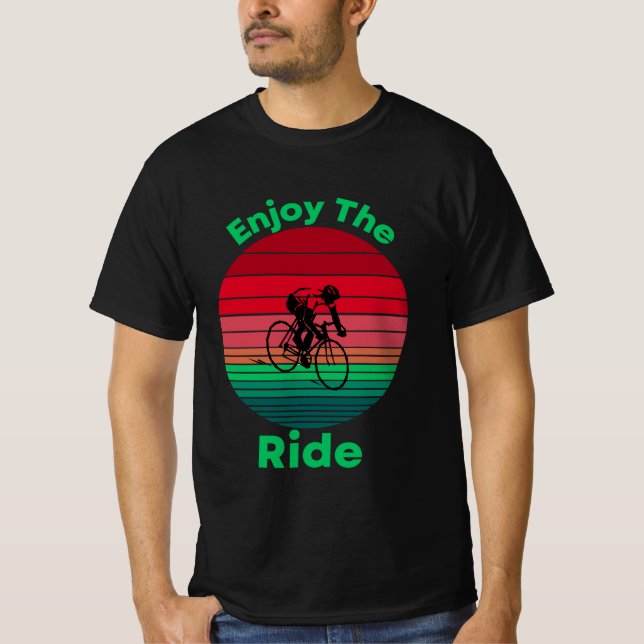Camiseta Disfrute de la Cita Inspiradora de Ciclismo en bic (Anverso)