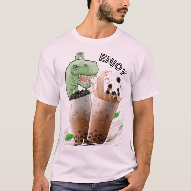 Camiseta disfrute del dinosaurio bubba tea (Anverso)