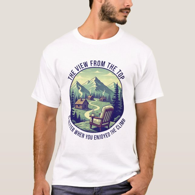 Camiseta Disfrute Del Estilo De Vida De La Montaña Climátic (Anverso)