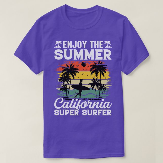 Camiseta Disfrute del Super Surfer Summer California (Diseño del anverso)