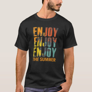Camiseta Disfrute Del Verano Tropical Sun Beach Surfista