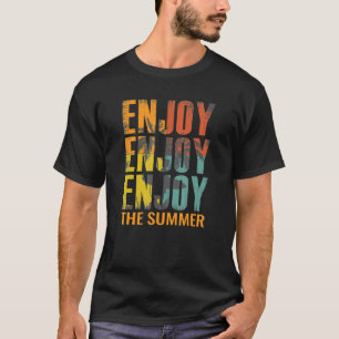 Camiseta Disfrute Del Verano Tropical Sun Beach Surfista