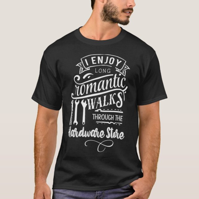 Camiseta Disfruto De Caminatas Románticas A Través De La Ti (Anverso)
