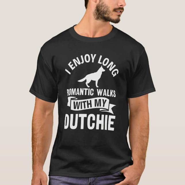 Camiseta Disfruto de largos paseos románticos con mi holand (Anverso)