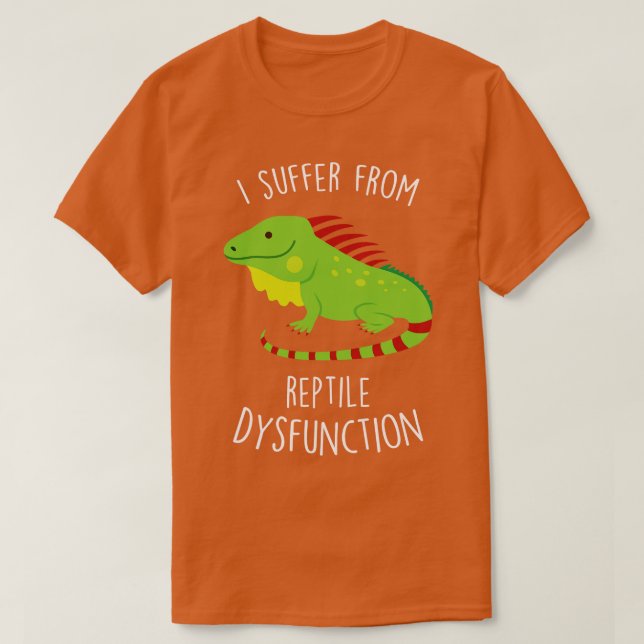Camiseta Disfunción del reptil de Iguana Lizard (Diseño del anverso)