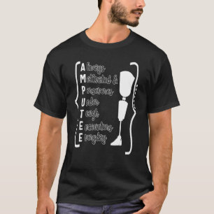 Camiseta Disfunción Prostética De La Pierna Por Amputación 