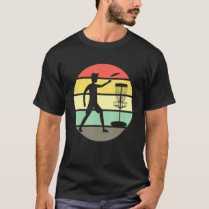 Camiseta Disgolf Vintage Sunset Design Retro Disc Golf
